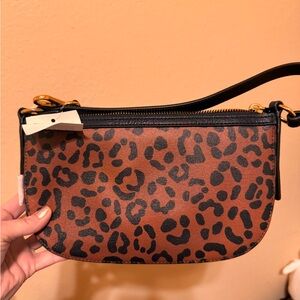 Fossil Brown Leopard Print Wristlet